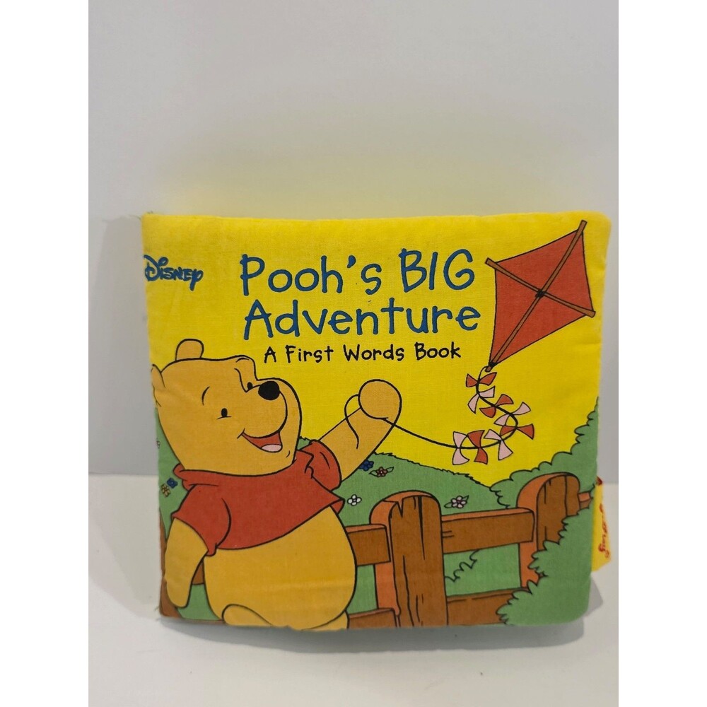 Disney Winnie Pooh Pooh's Big Adventure Soft Cloth Book 2005 SoftPlay Rattle